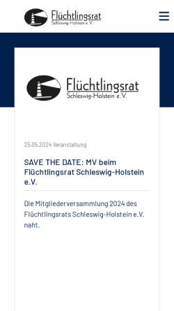 Vorschau der mobilen Webseite www.frsh.de, Flüchtlingsrat Schleswig-Holstein e.V.
