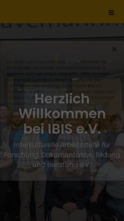 Vorschau der mobilen Webseite ibis-ev.de, IBIS - Interkulturelle Arbeitsstelle e.V.