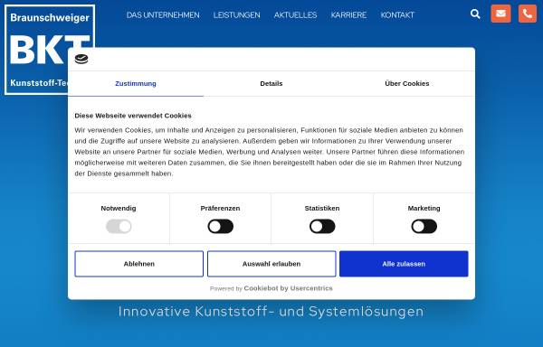 Vorschau von bkt-gmbh.de, BKT GmbH