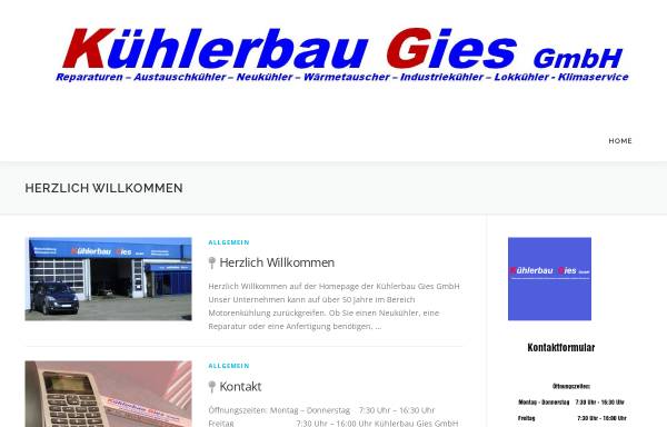 Vorschau von www.kuehlerbau-gies.de, Kühlerbau Gies GmbH