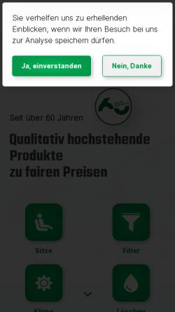 Vorschau der mobilen Webseite www.oscarfaeh.ch, Oscar Faeh AG