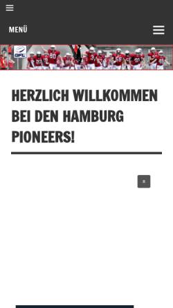 Vorschau der mobilen Webseite www.hamburg-pioneers.de, Hamburg Pioneers