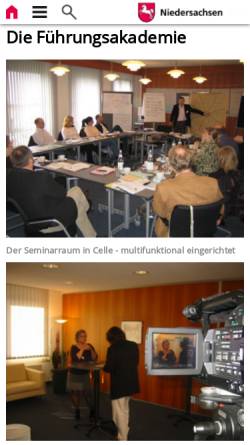 Vorschau der mobilen Webseite www.fajv.de, Führungsakademie für den Justizvollzug