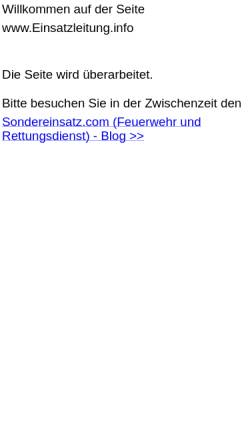 Vorschau der mobilen Webseite www.einsatzleitung.info, www.EinsatzLeitung.info