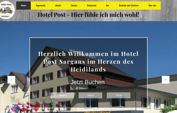 Vorschau von www.hotelpost-sargans.ch, Hotel Post