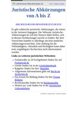 Juristische Abkürzungen von A bis Z