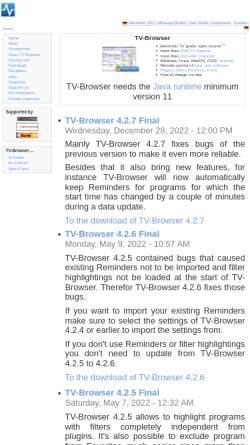 Vorschau der mobilen Webseite www.tvbrowser.org, TV Browser
