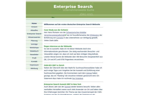 Vorschau von www.suchmaschinen-intern.de, Enterprise Search - Unternehmensweite Suche im Intranet