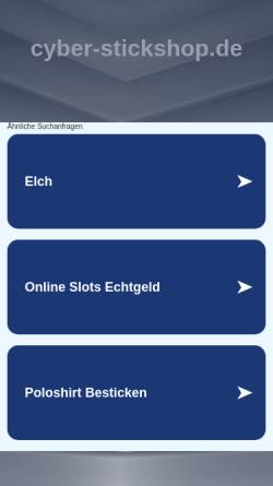 Vorschau der mobilen Webseite www.cyber-stickshop.de, Cyberneedles Stickshop