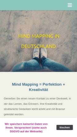 Vorschau der mobilen Webseite www.mindmap.de, MindMapping-Portal