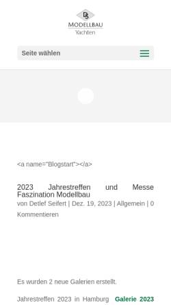 Vorschau der mobilen Webseite www.modellbau-yachten.de, Modellbau-Yachten
