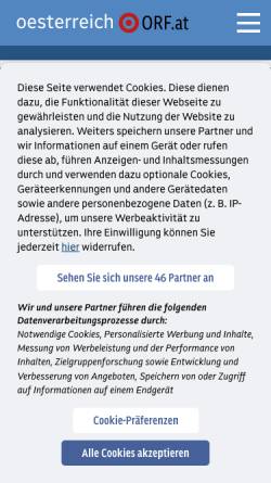 Vorschau der mobilen Webseite oesterreich.orf.at, ORF ON Österreich