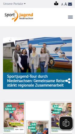 Vorschau der mobilen Webseite www.sportjugend-nds.de, Sportjugend Niedersachsen