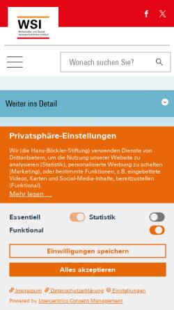 Vorschau der mobilen Webseite www.boeckler.de, WSI-Tarifarchiv