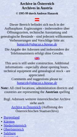 Vorschau der mobilen Webseite home.bawue.de, Archive in Österreich