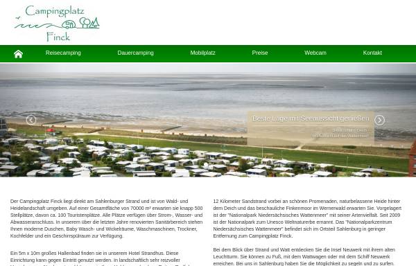Vorschau von www.camping-finck.de, Campingplatz und Pension Finck