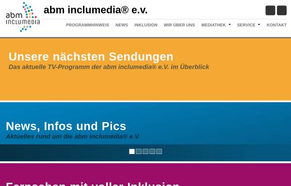 Vorschau von www.abm-medien.de, Arbeitsgemeinschaft Behinderung und Medien