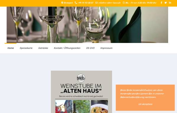Vorschau von www.im-alten-haus.de, Weinstube Im Alten Haus