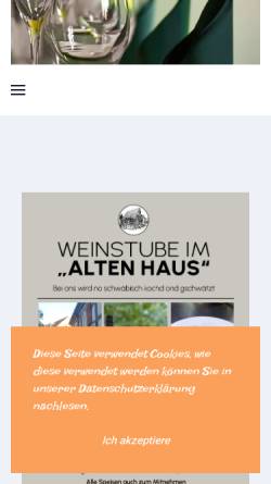 Vorschau der mobilen Webseite www.im-alten-haus.de, Weinstube Im Alten Haus