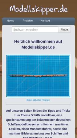 Vorschau der mobilen Webseite www.modellskipper.de, Modellskipper