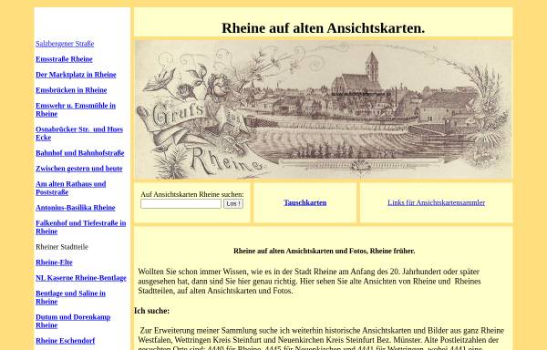 Vorschau von www.ansichtskarten-rheine.de, Alte Ansichten aus Rheine