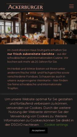 Vorschau der mobilen Webseite www.ackerbuerger.de, Zum Ackerbürger
