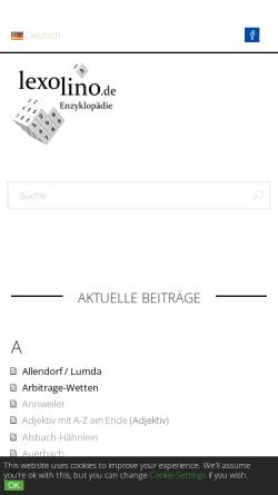 Vorschau der mobilen Webseite www.lexolino.de, Lexolino
