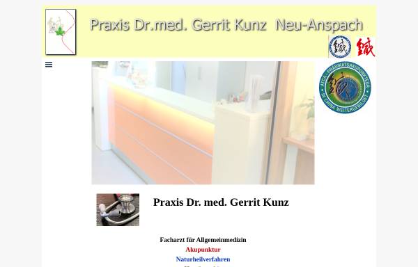 Vorschau von www.praxisdrkunz.de, Dr. med. Gerrit Kunz