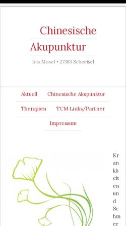 Vorschau der mobilen Webseite chinesische-akupunktur.net, Iris Fehling