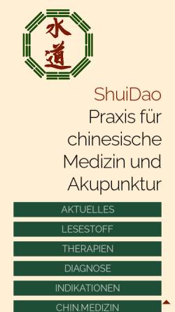 Vorschau der mobilen Webseite www.shuidao.de, Shuidao - Praxis für Chinesische Medizin und Klassische Akupunktur