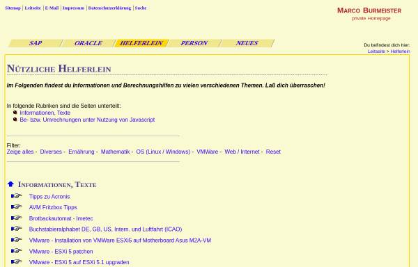 Vorschau von www.marco-burmeister.de, M. Burmeister Helferlein