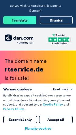 Vorschau der mobilen Webseite www.rtservice.de, R+T Service