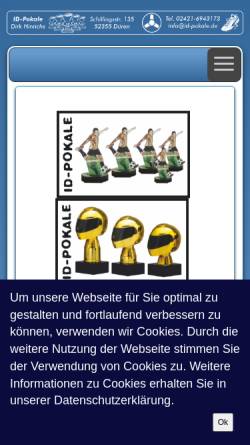Vorschau der mobilen Webseite www.uwe-m.de, Uwe M Pokale