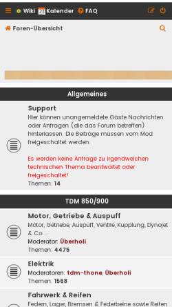 Vorschau der mobilen Webseite tdm-forum.net, TDM-Forum
