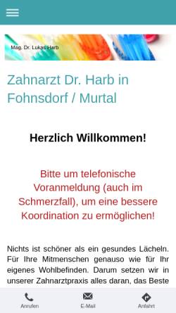 Vorschau der mobilen Webseite www.dr-harb.at, Dr. Helmut Harb