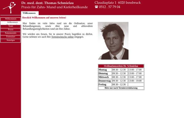 Vorschau von www.zahnarzt-innsbruck.at, Dr. med. dent. Schmielau