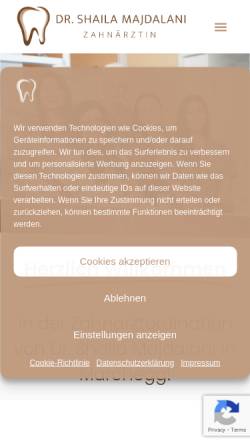 Vorschau der mobilen Webseite zahnarzt-marchegg.at, Zahnarzt Dr. Walter Brunnsteiner
