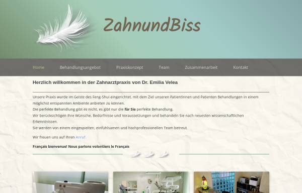 Vorschau von www.zahnundbiss.ch, Dr. Emilia Velea