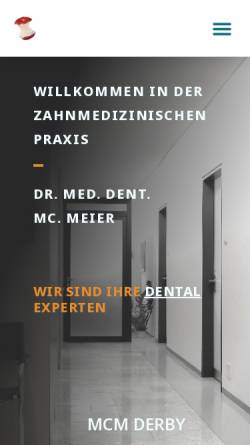 Vorschau der mobilen Webseite mcmderby.ch, Dr. med. dent. MC Meier