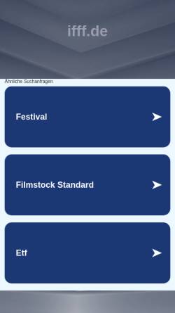 Vorschau der mobilen Webseite www.ifff.de, Frankfurt, Internationales Filmfestival