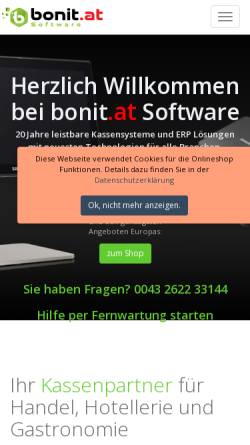 Vorschau der mobilen Webseite www.bonit.at, Bonit, Inh. Roland Berghöfer