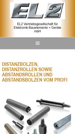 Vorschau der mobilen Webseite www.el2-tostedt.de, EL2 Vertriebsgesellschaft für Elektronik-Bauelemente + Geräte mbH