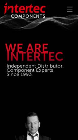 Vorschau der mobilen Webseite www.intertec-components.de, Intertec Components GmbH