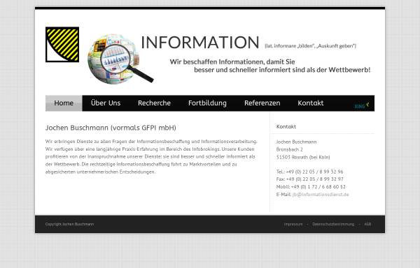Vorschau von www.informationsdienst.de, GFPI Gesellschaft für praxisorientierte Informationsdienste mbH