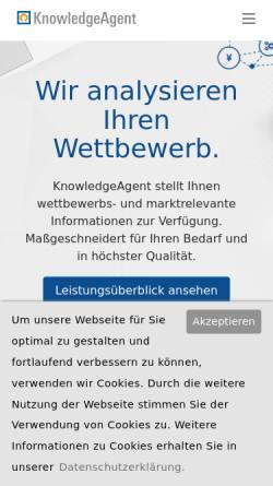 Vorschau der mobilen Webseite www.knowledgeagent.de, KnowledgeAgent GmbH
