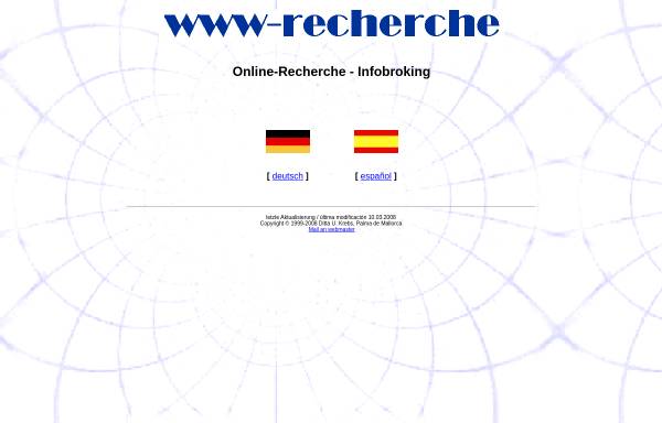 Vorschau von www.www-recherche.de, WWW Recherche - Ditta U. Krebs