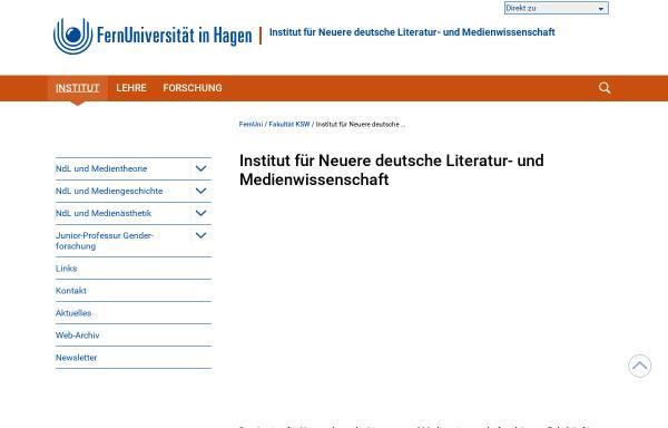 Vorschau von www.fernuni-hagen.de, Institut für neuere deutsche und europäische Literatur
