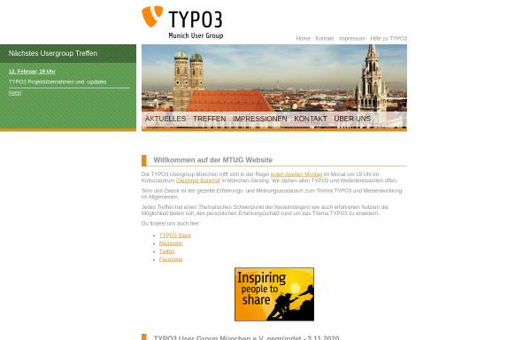 Vorschau von www.mtug.de, MTUG Munich TYPO3 Usergroup