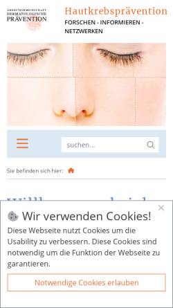 Vorschau der mobilen Webseite www.unserehaut.de, Unsere Haut.de