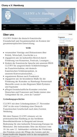 Vorschau der mobilen Webseite cluny.de, Deutsch-Französische Gesellschaft CLUNY e.V. Hamburg